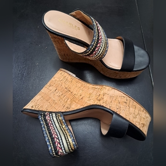 Charles by Charles David Devi Platform Wedge Heel Size 10 - Picture 1 of 10